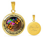 AG2408027 My Mind Still Talks To You Orange Monarch Butterflies Flower Luxury Necklace with Back Engraving