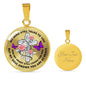 JL2007013 My Mind Still Talks To You Purple Butterflies Three Rose And Silver Cross Luxury Necklace with Back Engraving