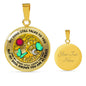 B0706067 My Mind Still Talks To You Green Butterflies And Tree Of Life Sun And Moon Luxury Necklace with Back Engraving