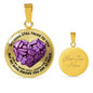 SP0109011 My Mind Still Talks To You Purple Butterflies Broken Heart Of Rocks Luxury Necklace with Back Engraving