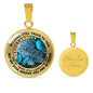 AG2208028 My Mind Still Talks To You Blue Butterflies Tree Of Life Luxury Necklace with Back Engraving