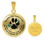 JL1707020 My Mind Still Talks To You Turquoise Butterflies Black Paw Luxury Necklace with Back Engraving