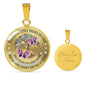 My Mind Still Talks To You Purple Butterflies Tree Of Life Craft SP1909043 Luxury Necklace with Back Engraving