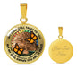 AG2208026 My Mind Still Talks To You Orange Monarch Butterflies Tree Of Life Luxury Necklace with Back Engraving