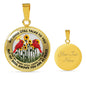 AG2508050 My Mind Still Talks To You Red Cardinals Flower Luxury Necklace with Back Engraving