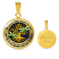 AG0608096 My Mind Still Talks To You Golden Dragonflies Gold Celtic Knot Tree Of Life And Galaxy Luxury Necklace with Back Engraving