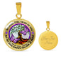 AG1308012 My Mind Still Talks To You Purple Butterflies Tree Of Life Luxury Necklace with Back Engraving
