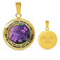 AG2208027 My Mind Still Talks To You Purple Butterflies Tree Of Life Luxury Necklace with Back Engraving