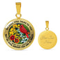 AG2908067 My Mind Still Talks To You Red Cardinals Flower Luxury Necklace with Back Engraving