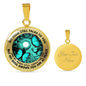 AG2208002 My Mind Still Talks To You Turquoise Butterflies Tree Of Life Meditation Luxury Necklace with Back Engraving