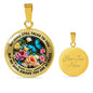 AG2908041 My Mind Still Talks To You Blue Butterflies Flower Luxury Necklace with Back Engraving