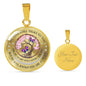 POLVSH0002 Purple Butterfly Pink Tree Of Life Chakra My Mind Talks To You Luxury Necklace with Back Engraving