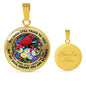 AG2808024 My Mind Still Talks To You Red Cardinals Flower Luxury Necklace with Back Engraving