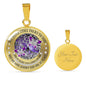 My Mind Still Talks To You Purple Butterflies Tree Of Life SP2209012 Luxury Necklace with Back Engraving