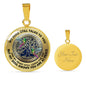 JL2407134 My Mind Still Talks To You Green Hummingbirds And Bronze Tree Of Life With Galaxy Luxury Necklace with Back Engraving