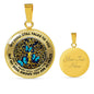 JL2407004 My Mind Still Talks To You Blue Butterflies Gold Celtic Tree Of Life And Galaxy Luxury Necklace with Back Engraving