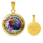 AG2008035 My Mind Still Talks To You Purple Butterflies Tree Of Life Luxury Necklace with Back Engraving