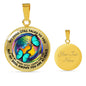 AG2008006 My Mind Still Talks To You Turquoise Butterflies Tie DyeTree Of Life Luxury Necklace with Back Engraving