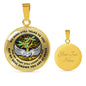 D0713010 My Mind Still Talks To You Turquoise Dragonflies Gold Tree Of Life With Heart Wings Luxury Necklace with Back Engraving