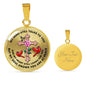 JL2107006 My Mind Still Talks To You Red Cadinals Rose Gold Cross Ruby Luxury Necklace with Back Engraving
