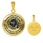 JL1707002 My Mind Green Hummingbirds Sunflower And Paws Luxury Necklace with Back Engraving