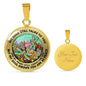 AG2508057 My Mind Still Talks To You Dragonflies Flower Luxury Necklace with Back Engraving