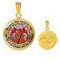 AG2508046 My Mind Still Talks To You Red Cardinals Flower Luxury Necklace with Back Engraving