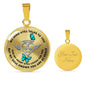 JL1707024 My Mind Still Talks To You Turquoise Butterflies Silver Angel Heart Paw Luxury Necklace with Back Engraving
