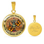 AG2008010 My Mind Still Talks To You Orange Monarch Butterflies Tree Of Life Luxury Necklace with Back Engraving