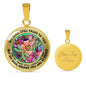 AG2408066 My Mind Still Talks To You Dragonflies Flower Luxury Necklace with Back Engraving
