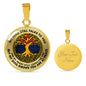 AG0608087 My Mind Still Talks To You Red Cardinals Gold Celtic Knot Tree Of Life Luxury Necklace with Back Engraving