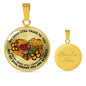 SP0109007 My Mind Still Talks To You Orange Monarch Butterflies Broken Heart And Rose Luxury Necklace with Back Engraving