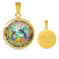 AG2408074 My Mind Still Talks To You Hummingbirds Flower Luxury Necklace with Back Engraving
