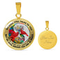 AG2108035 My Mind Still Talks To You Red Cardinals Yin Yang Tree Of Life Luxury Necklace with Back Engraving