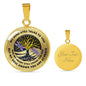 JL1407042 My Mind Still Talks To You Blue Dragonflies Yin Yang Tree Of Life Luxury Necklace with Back Engraving