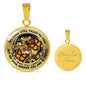 AG2908030 My Mind Still Talks To You Orange Monarch Butterflies Flower Luxury Necklace with Back Engraving