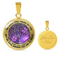 AG2208030 My Mind Still Talks To You Purple Butterflies Tree Of Life Luxury Necklace with Back Engraving