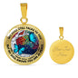 AG2008036 My Mind Still Talks To You Blue Butterflies Tree Of Life Luxury Necklace with Back Engraving