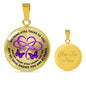 My Mind Still Talks To You Purple Butterfly Infinite Love Heart PT0017 Luxury Necklace with Back Engraving