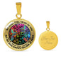AG2408067 My Mind Still Talks To You Hummingbirds Flower Luxury Necklace with Back Engraving