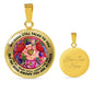 AG2408046 My Mind Still Talks To You Red Cardinals Flower Luxury Necklace with Back Engraving