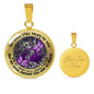 AG2208021 My Mind Still Talks To You Purple Butterflies Silver Tree Of Life Luxury Necklace with Back Engraving
