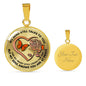B0708091 My Mind Still Talks To You Orange Butterflies Rose Gold Rose And Heart Shape Luxury Necklace with Back Engraving