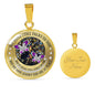 My Mind Still Talks To You Purple Butterflies Titan Tree Of Life SP1909014 Luxury Necklace with Back Engraving