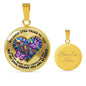 SP0509019 My Mind Still Talks To You Purple Butterflies Broken Heart Luxury Necklace with Back Engraving