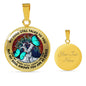 AG2008007 My Mind Still Talks To You Turquoise Butterflies Rainbow Tree Of Life Luxury Necklace with Back Engraving