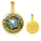 AG2208063 My Mind Still Talks To You Dragonflies Flower Luxury Necklace with Back Engraving