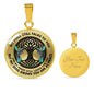 AG0608140 My Mind Still Talks To You Hummingbirds Black Celtic Knot Tree Of Life Luxury Necklace with Back Engraving