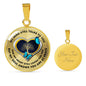 JL1407022 My Mind Still Talks To You Turquoise Butterflies Tree Of Life And Heart Luxury Necklace with Back Engraving