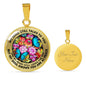 AG2808017 My Mind Still Talks To You Blue Butterflies Flower Luxury Necklace with Back Engraving